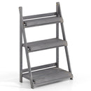 3-Tier Foldable Plant Stand with Slatted Shelves