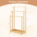 3-Tier Bamboo Towel Rack with Storage Shelf