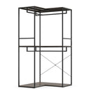 3-Tier Heavy Duty Clothes Rack with 3 Shelves & 2 Hanging Racks