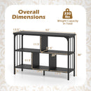 3-Tier Horizontal Cubby Bookshelf with Open Shelves