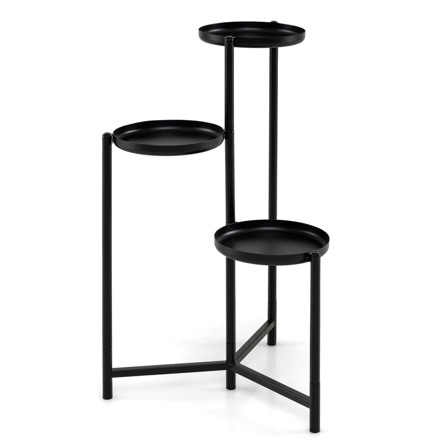 3-Tier Metal Plant Stand Indoor Outdoor Tall Corner Flower Pot Holder Display Rack