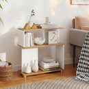 3-Tier S-Shaped Bookshelf with Adjustable Feet