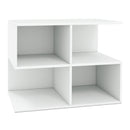 3-Tier S-Shaped End Table with 4 Storage Cubes