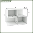 3-Tier S-Shaped End Table with 4 Storage Cubes