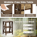 3/4-Tier Nightstand with 2 Seagrass Baskets Narrow X-Design-3