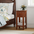 3-Tier Nightstand with Drawer and Open Storage Shelf