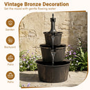 3-Tier Barrel Waterfall Fountain with Electric Pump