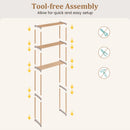 3-Tier Over The Toilet Storage Rack with Open Shelves-Gray