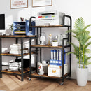 3-Tier Rolling Printer Stand Home Office Large Printer Cart with Storage Shelves