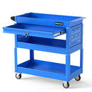 3-Tier Rolling Tool Cart with Lockable Drawer