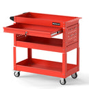 3-Tier Rolling Tool Cart with Lockable Drawer