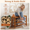 3-Tier Shoe Rack Bench with Adjustable Shelves for Entryway and Living Room