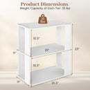 3-Tier Stackable Shoe Rack with Anti-Tip Design - White