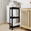 3-Tier Slim Rolling Storage Cart 2-Pack Mobile Bathroom Organizer with Wheels