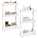 3-Tier Slim Rolling Storage Cart 2-Pack Mobile Bathroom Organizer with Wheels