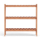 3-Tier Solid Wood Plant Stand with Slatted Shelves