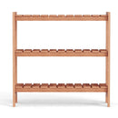 3-Tier Solid Wood Plant Stand with Slatted Shelves