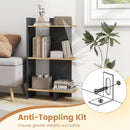 3 Tier Wooden Bookshelf with Anti-Tipping Kit