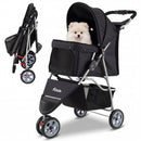 3 Wheel Pet Stroller for Small Dogs Cats up to 33 LBS
