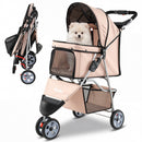 3 Wheel Pet Stroller for Small Dogs Cats up to 33 LBS