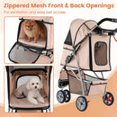 3 Wheel Pet Stroller for Small Dogs Cats up to 33 LBS