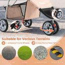3 Wheel Pet Stroller for Small Dogs Cats up to 33 LBS