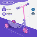 3 Wheels Scooter for Kids Age 2+ with LED Light-Up Wheels and Wide Anti-Slip Deck