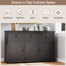 3 Drawers Sideboard Buffet Storage with Adjustable Shelves