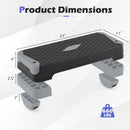 3-in-1 Aerobic Step Platform with Risers and Balance Trainers