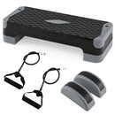 3-in-1 Aerobic Step Platform with Risers and Balance Trainers