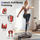 3-in-1 Aerobic Step Platform with Risers and Balance Trainers