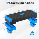 3-in-1 Aerobic Step Platform with Risers and Balance Trainers