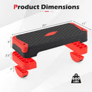 3-in-1 Aerobic Step Platform with Risers and Balance Trainers