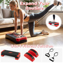 3-in-1 Aerobic Step Platform with Risers and Balance Trainers