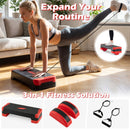 3-in-1 Aerobic Step Platform with Risers and Balance Trainers