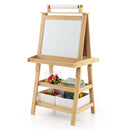 3 in 1 Double-Sided Storage Art Easel-Brown