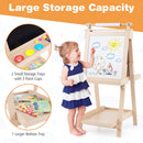 Double-Sided Kids Art Easel with Chalkboard & Whiteboard