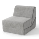 3-in-1 Folding Sofa Bed with Washable Zippered Cover-Gray