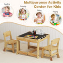 3 in 1 Kids Table and Chair Set with Removable Tabletop and 2 Storage Drawers