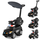 3-in-1 Toddler Push Car with Handle and Canopy