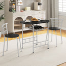 3 pcs Home Kitchen Bistro Pub Dining Table 2 Chairs Set