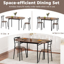 3 Pieces Dining Set with 2 Chairs and Modern Kitchen Table for Small Space-Brown