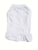 Solid Color Cotton Ruffle Dress Pet Clothes