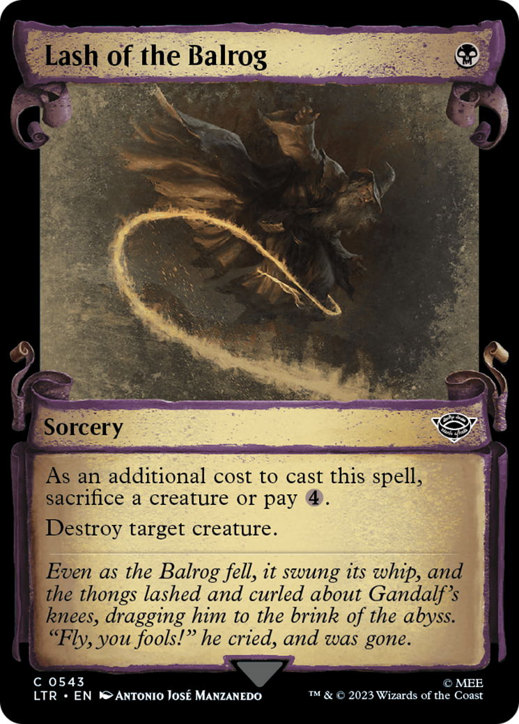 Lash of the Balrog (LTR-543) - The Lord of the Rings: Tales of Middle-earth: (Showcase) Foil