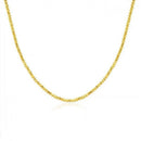 18K Gold Laser Bead Wave Chain Necklace
