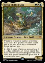 Helga, Skittish Seer (Promo Pack) [Bloomburrow Promos]