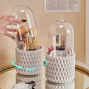 360° Rotating Makeup Brush Storage with Lid
