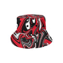 Red Black and White Rave Spill Bucket Hat