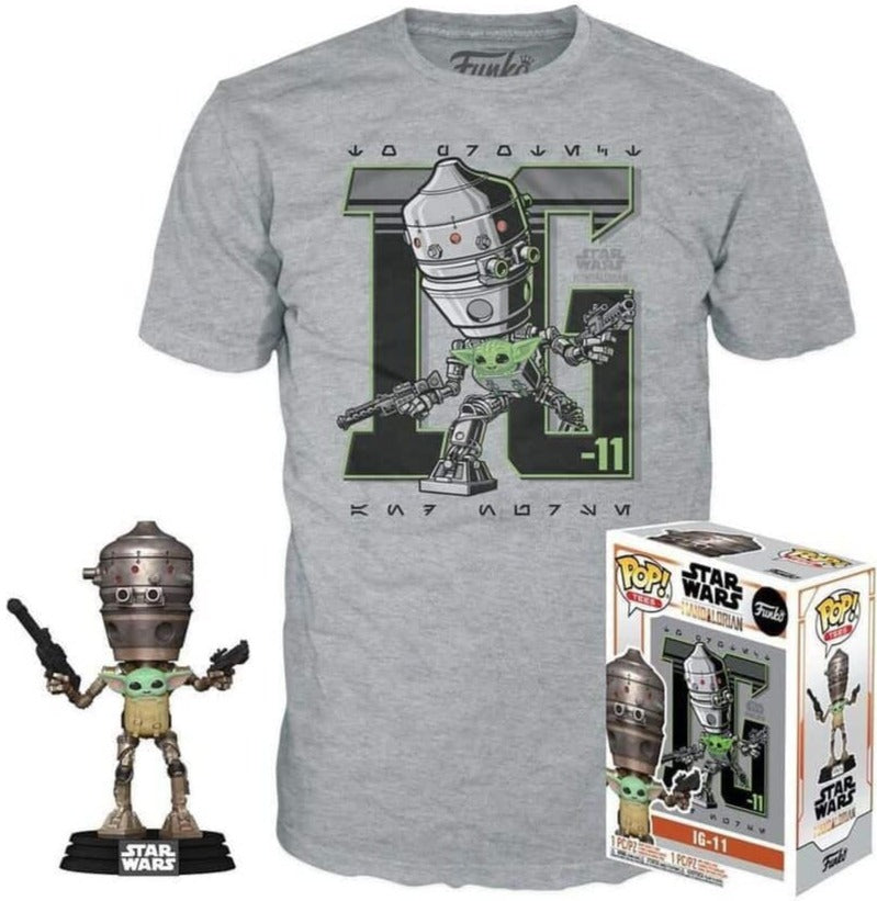 Funko Pop! and Tee - Star Wars The Mandalorian IG-11