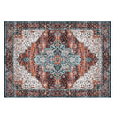 6x9FT VintageÊArea Rug Modern Non Slip Carpet Boho Low Pile Soft Rug Waterproof Machine Washable Rug for Living Room BedroomÊKitchen Dining Room Under